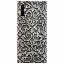 Husa silicon pentru Samsung Galaxy Note 10 Plus Baroque Silver Pattern 
