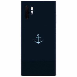 Husa silicon pentru Samsung Galaxy Note 10 Plus Blue Navy Anchor Illustration Flat 
