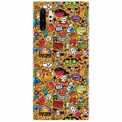 Husa silicon pentru Samsung Galaxy Note 10 Plus Colorful Sticker Illustrations 