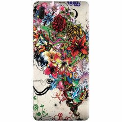 Husa silicon pentru Sony Xperia L3 Abstract Flowers Tattoo Illustration 
