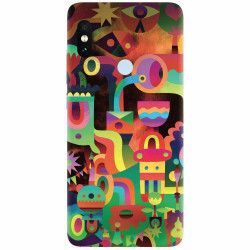 Husa silicon pentru Xiaomi Mi 8 Abstract Colorful Shapes 