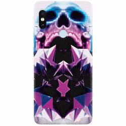 Husa silicon pentru Xiaomi Mi 8 Abstract Framed Skull 