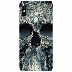 Husa silicon pentru Xiaomi Mi 8 Abstract Skull Artwork Illustration 