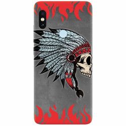 Husa silicon pentru Xiaomi Mi 8 Indian Skull 