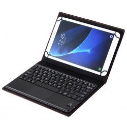 Husa universala cu tastatura detasabila bluetooth si touchpad pentru tablete 9 - 10.5 inch Android Windows negru HOPE R 