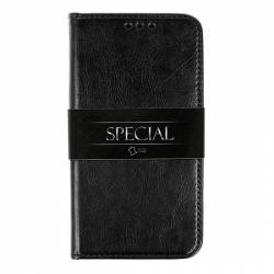 Husa BOOK SPECIAL pentru Samsung GALAXY A5 2018 A530 . Piele veritabila. Negru 