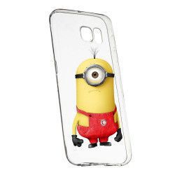 Husa de protectie Cartoon Minion Samsung Galaxy S6 rez. la uzura anti-alunecare Silicon 206 