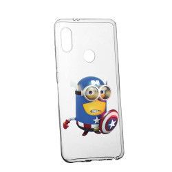 Husa de protectie Minion Avengers Huawei Y7 2019 rez. la uzura anti-alunecare Silicon 203 