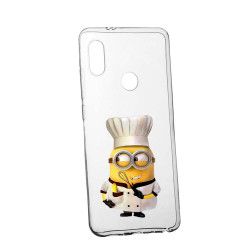 Husa de protectie Minion Chef Huawei Y7 2019 rez. la uzura anti-alunecare Silicon 215 