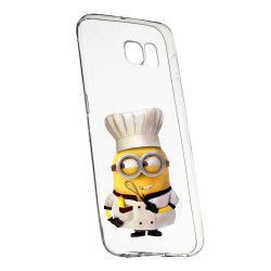 Husa de protectie Minion Chef Samsung Galaxy S6 rez. la uzura anti-alunecare Silicon 215 