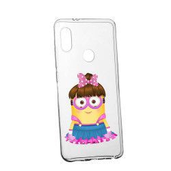Husa de protectie Minion Girl Huawei Y7 2019 rez. la uzura anti-alunecare Silicon 208 