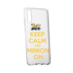 Husa de protectie Minion Keep Calm Huawei P30 rez. la uzura anti-alunecare Silicon 209 