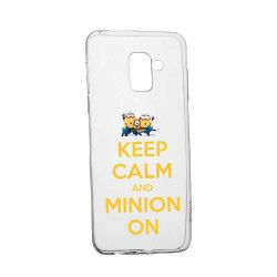 Husa de protectie Minion Keep Calm Samsung Galaxy J6 2018 rez. la uzura anti-alunecare Silicon 209 