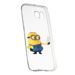 Husa de protectie Minion Selfie Samsung Galaxy S6 rez. la uzura anti-alunecare Silicon 211 