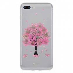 Husa de protectie pentru iPhone 7 Plus 8 Plus protectie spate capac de protectie bumper model copac floral transparent B 