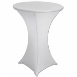 Husa elastica alba RAKI pentru masa coctail