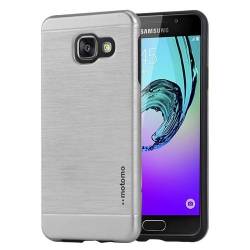 Husa metalica BRUSHED TEXTURE pentru SAMSUNG GALAXY A7 2016 A710. Argintiu