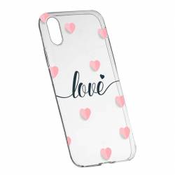 Husa pentru Apple iPhone XS Max Love+Hearts 85 Silicon 