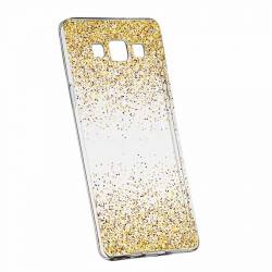 Husa pentru Samsung Galaxy J3 2016 Silicon Slim Golden Lucios 179 