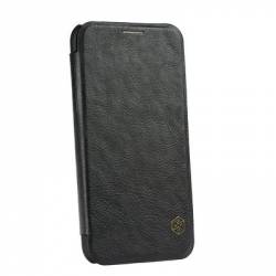 Husa protectie 360 QIN pentru SAMSUNG GALAXY S8 PLUS G955 din piele naturala. Flip orizontal. Negru 