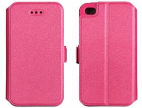 Husa protectie BOOK POCKET pentru HUAWEI P8. Inchidere magnetica. Piele. Roz 