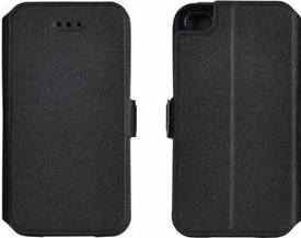 Husa protectie BOOK POCKET pentru HUAWEI P8 Lite 2015. Inchidere magnetica. Piele. Negru 