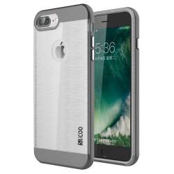 Husa protectie BRUSHED pentru iPhone 7 PLUS Negru-Gri 