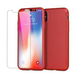 Husa protectie completa 360 Iphone X rosu