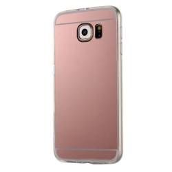 Husa protectie MIRROR pentru SAMSUNG GALAXY S7 EDGE G935. Roz-Auriu 