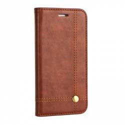 Husa protectie PRESTIGE pentru SAMSUNG GALAXY A8 2018 A530 Piele Inchidere magentica Flip orizontal Maro 