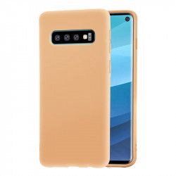 Husa protectie spate silicon pentru Samsung Galaxy S10 Lite/S10 E bumper ultraslim Crem BBL825 