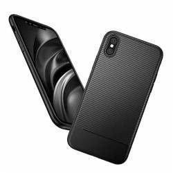 Husa protectie spate termoplastic - carbon pentru iPhone X capac de protectie carcasa bumper neagru BBL006 
