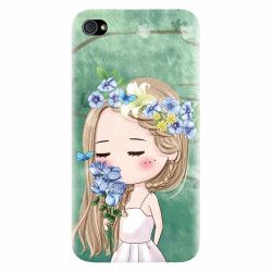 Husa silicon pentru Apple Iphone 4 Girl 