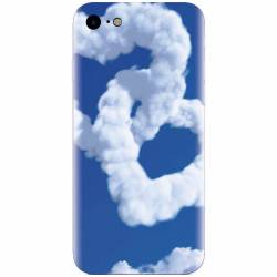 Husa silicon pentru Apple Iphone 5 / 5S / SE Heart Shaped Clouds Blue Sky 