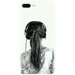 Husa silicon pentru Apple Iphone 8 Plus Girl With Headphone 