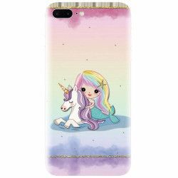 Husa silicon pentru Apple Iphone 8 Plus Mermaid Unicorn Play 