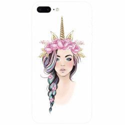Husa silicon pentru Apple Iphone 8 Plus Unicorn Girl 