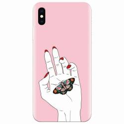 Husa silicon pentru Apple Iphone XS Butterfly In Hand 