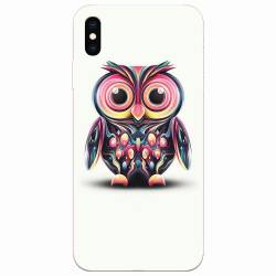 Husa silicon pentru Apple Iphone XS Colorful Owl Illustration 