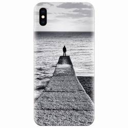 Husa silicon pentru Apple Iphone XS Max Abstract Dock Man Grey 