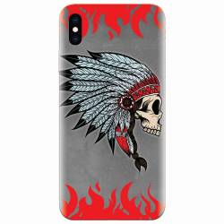Husa silicon pentru Apple Iphone XS Max Indian Skull 