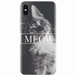 Husa silicon pentru Apple Iphone XS Meow Cute Cat 