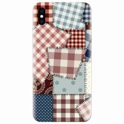 Husa silicon pentru Apple Iphone XS Patchwork Vector 