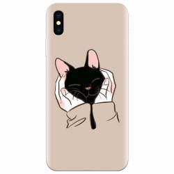 Husa silicon pentru Apple Iphone XS Th Black Cat In Hands 