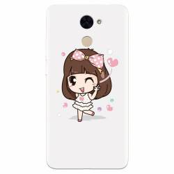 Husa silicon pentru Huawei Enjoy 7 Plus Happy Girl 