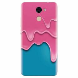 Husa silicon pentru Huawei Enjoy 7 Plus Pink Liquid Dripping 