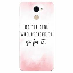 Husa silicon pentru Huawei Enjoy 7 Plus Quotes Pink 
