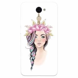 Husa silicon pentru Huawei Enjoy 7 Plus Unicorn Girl 