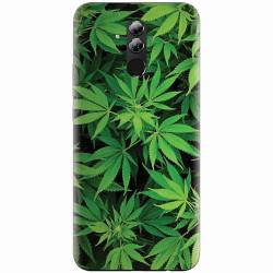 Husa silicon pentru Huawei Mate 20 Lite Green Leaf Pattern 