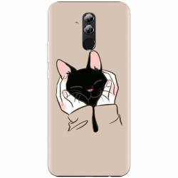 Husa silicon pentru Huawei Mate 20 Lite Th Black Cat In Hands 